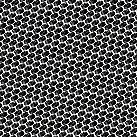 Hockey Pucks Patterned Vinyl Sheet