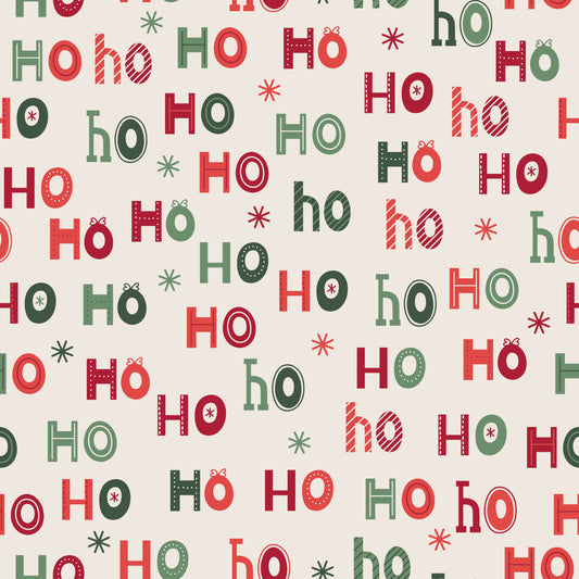 Ho Ho Ho Text 12x12 Patterned Vinyl Sheet