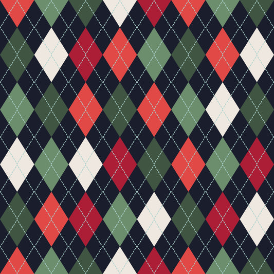 Holiday Argyle 12x12 Patterned Vinyl Sheet