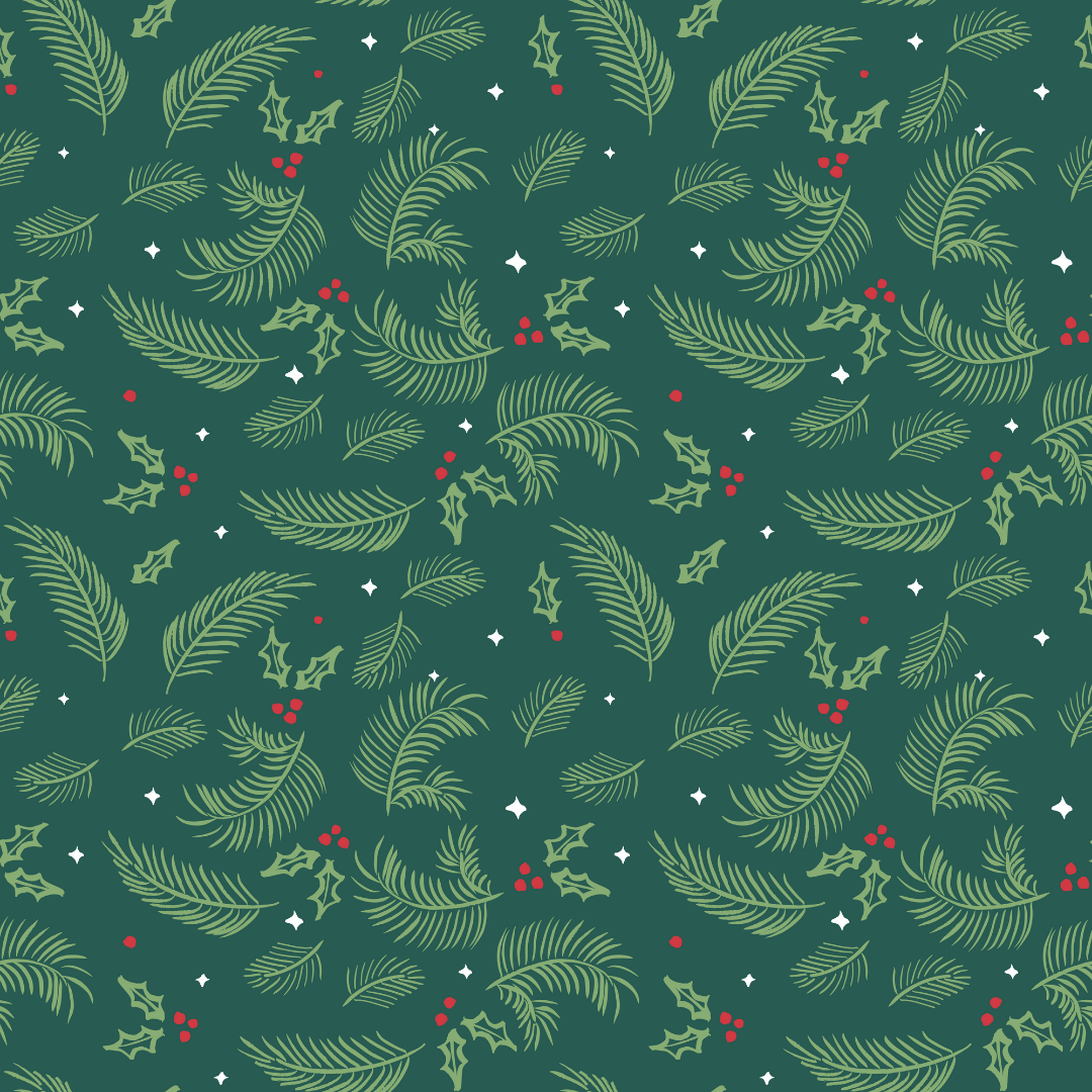 Holiday Holly 12x12 Patterned Vinyl Sheet