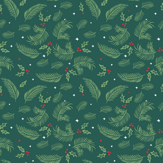 Holiday Holly 12x12 Patterned Vinyl Sheet