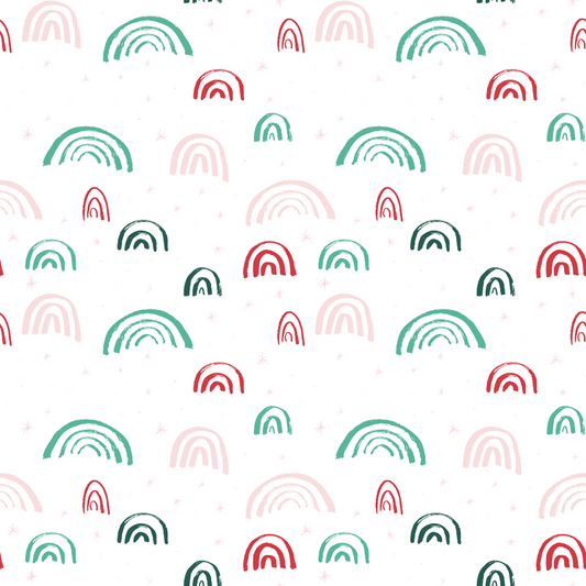 Christmas Rainbows 12x12 Patterned Vinyl Sheet