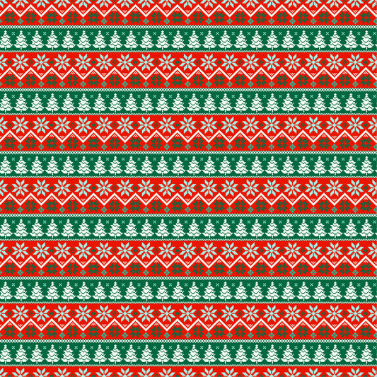 Holiday Sweater 12x12 Patterned Vinyl Sheet
