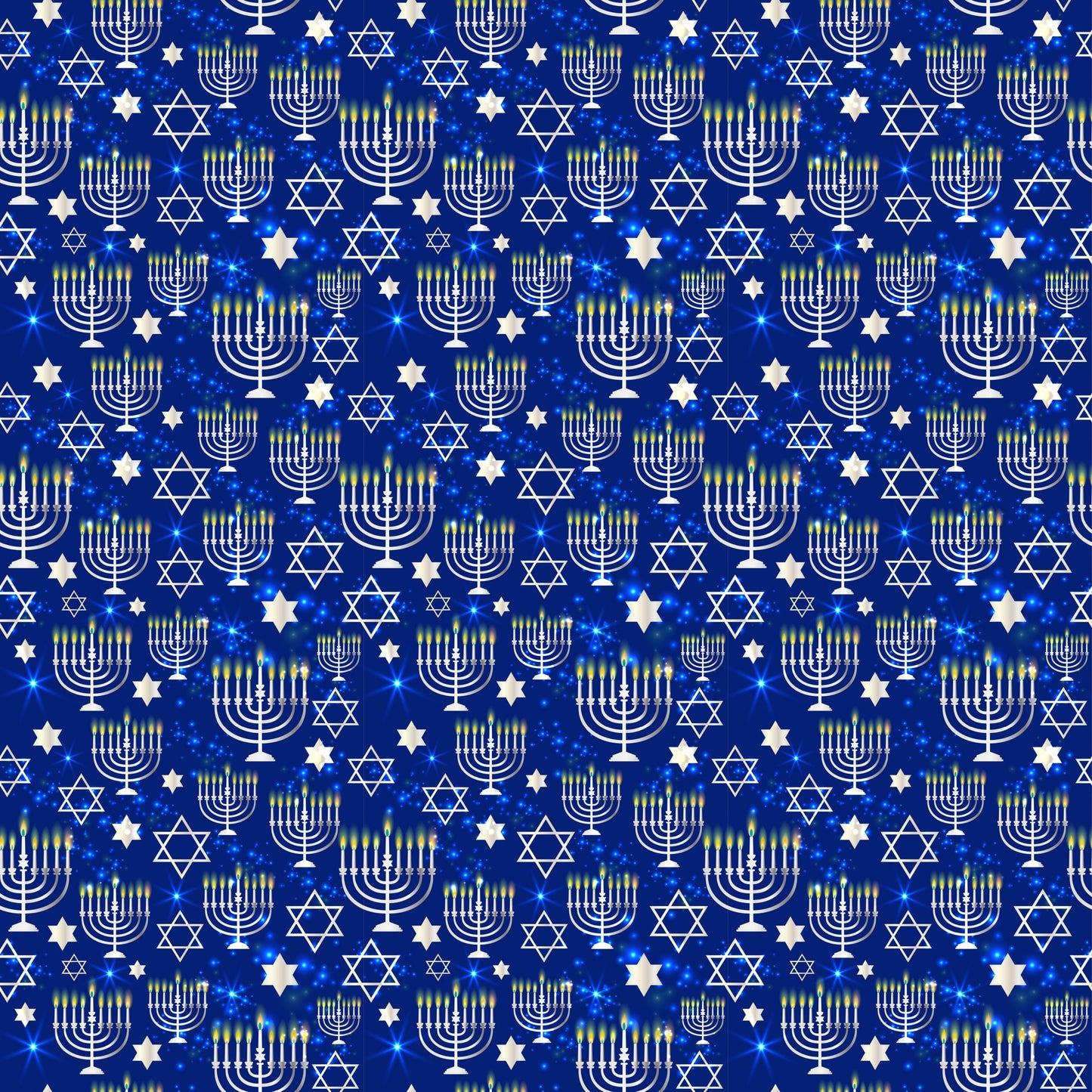 Lit Menorahs 12x12 Patterned Vinyl Sheet