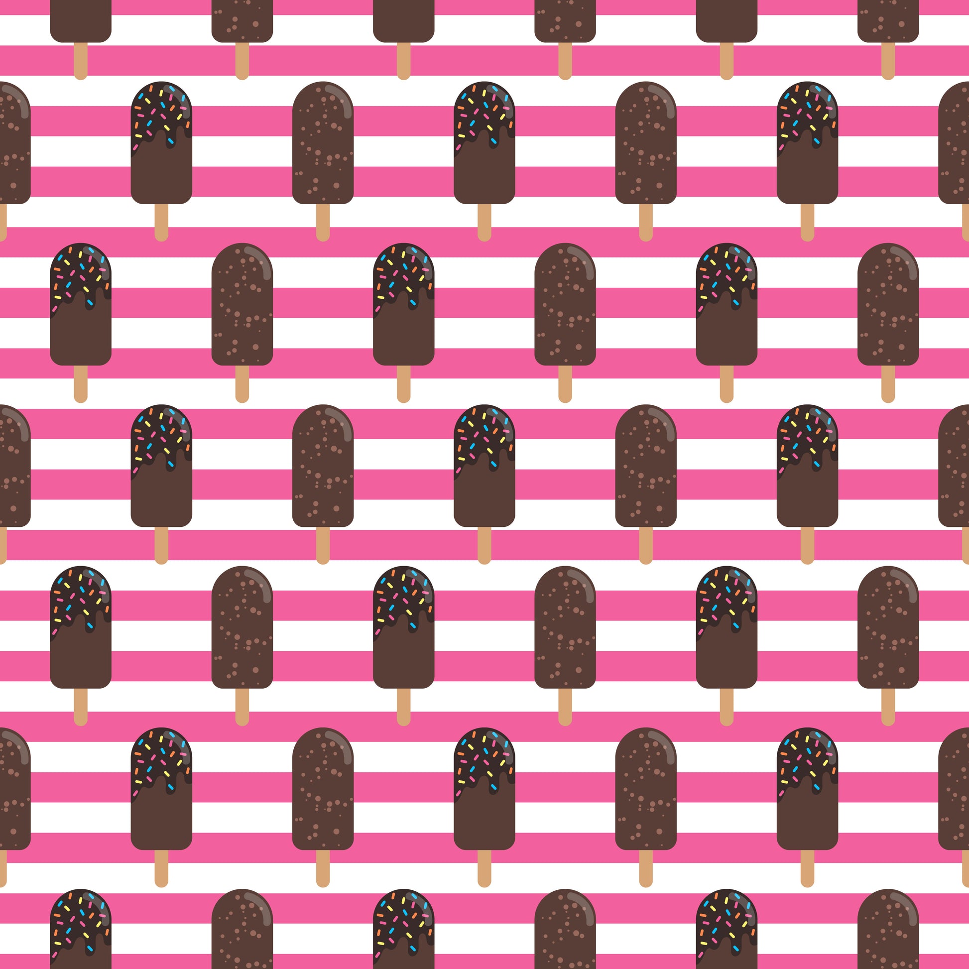 Ice Cream Bars & Stripes 12x12 Patterned Vinyl Sheet