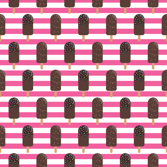 Ice Cream Bars & Stripes 12x12 Patterned Vinyl Sheet