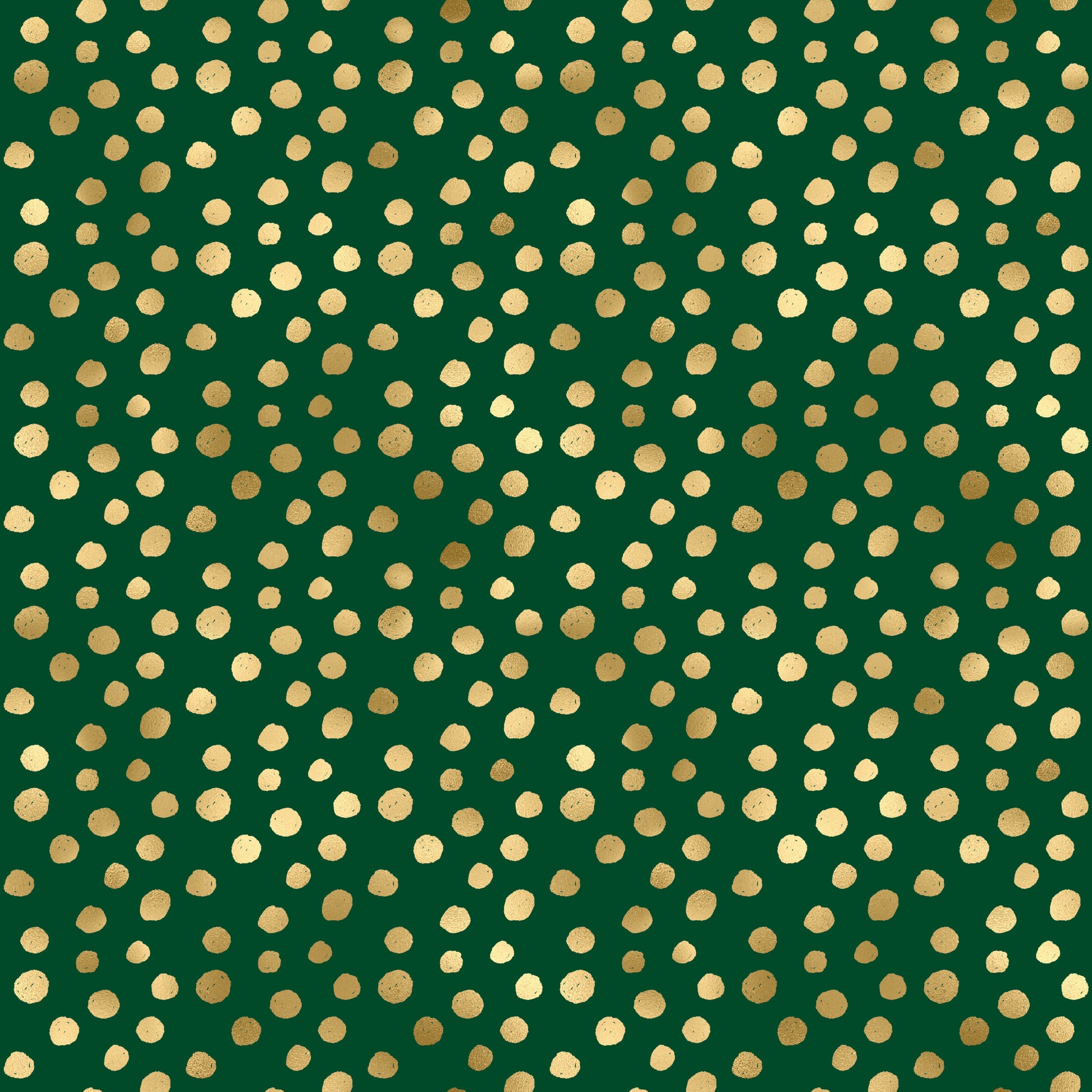 Emerald & Gold Dots Patterned Vinyl Sheet