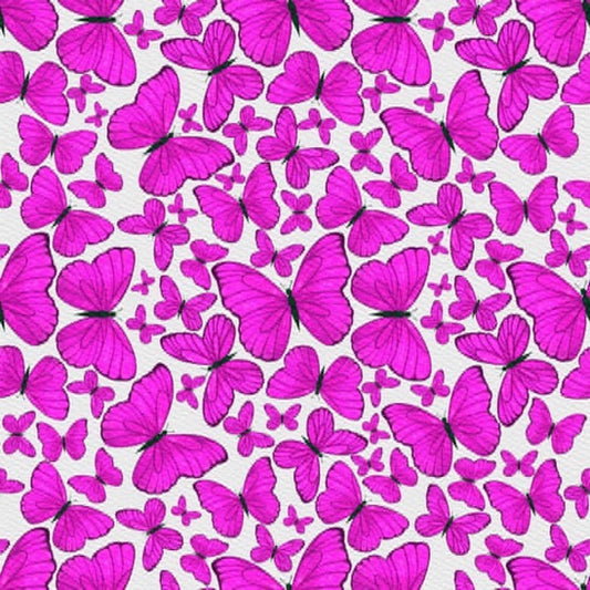 Fuchsia Butterflies 12x12 Patterned Vinyl Sheet