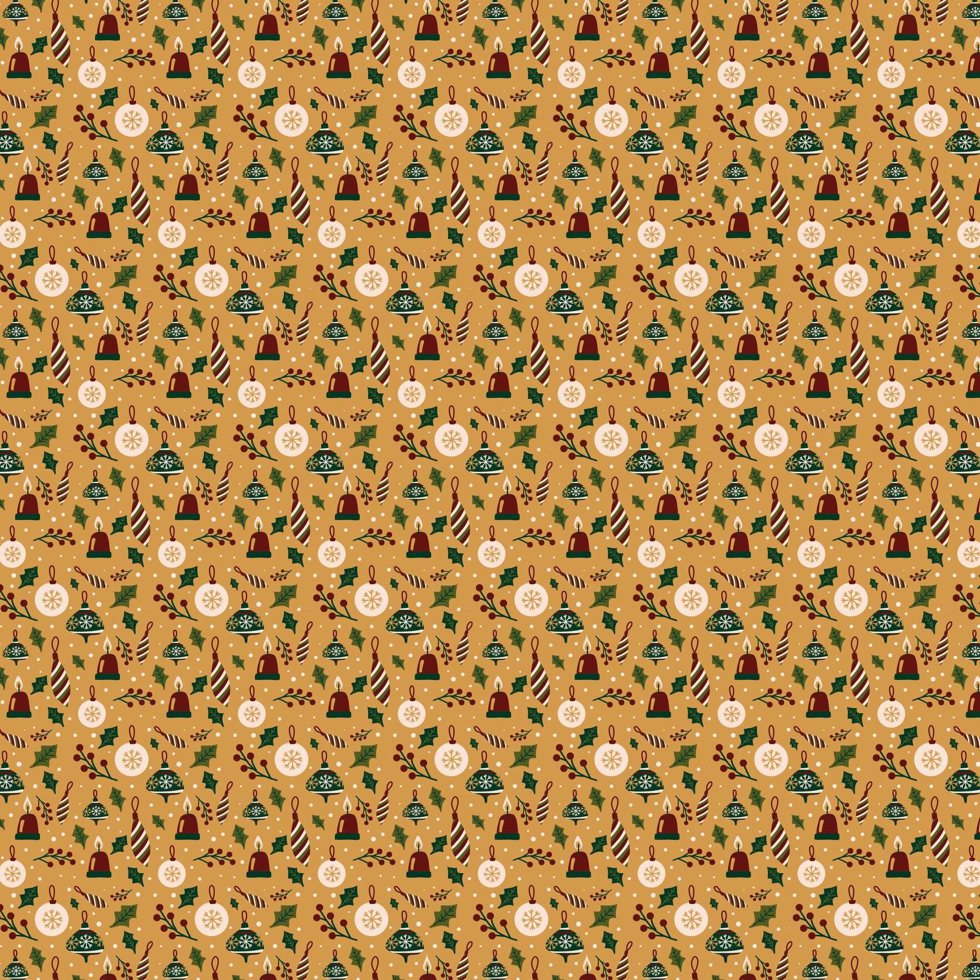 Christmas Ornaments 12x12 Patterned Vinyl Sheet