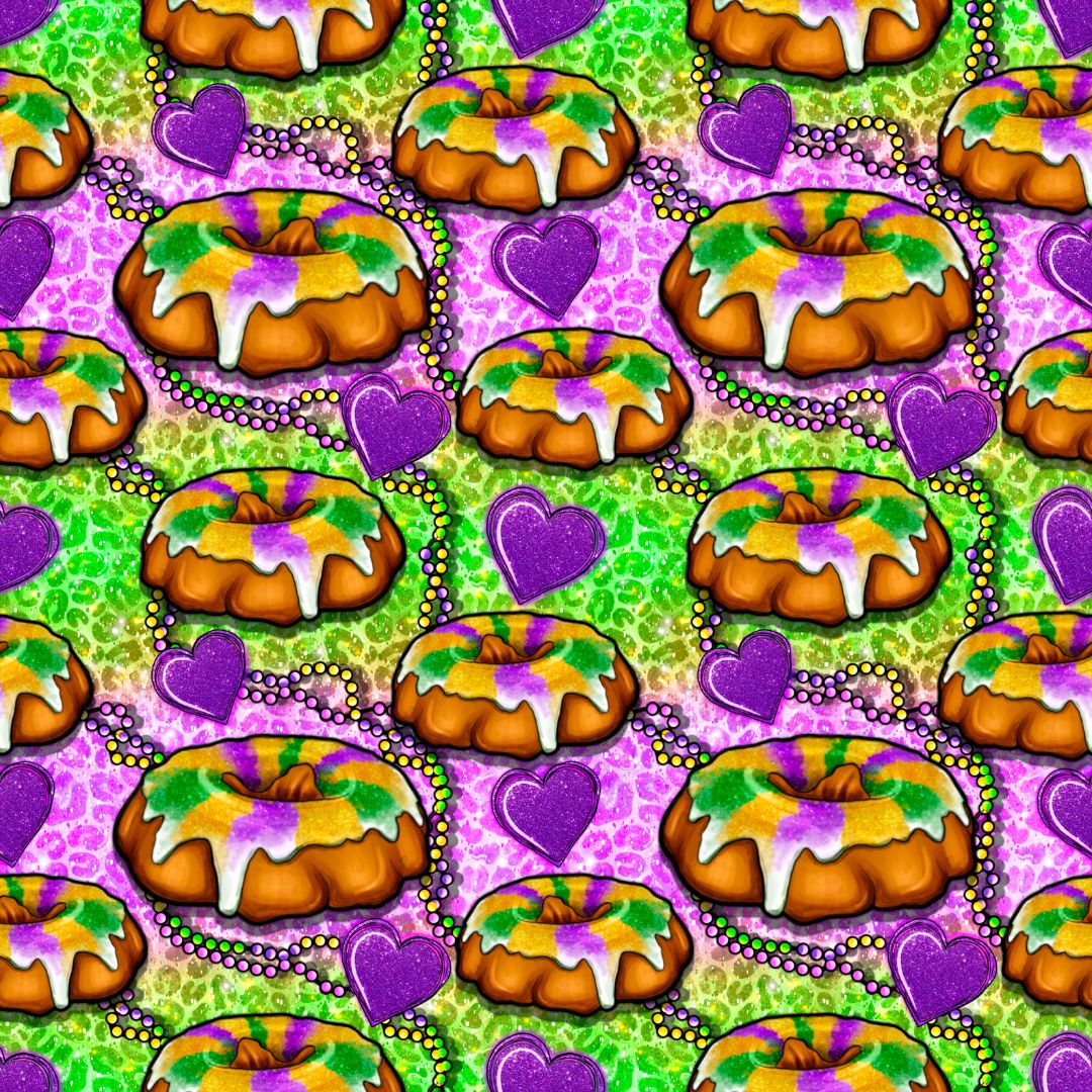 King Cakes 12x12 Patterned Vinyl Sheet