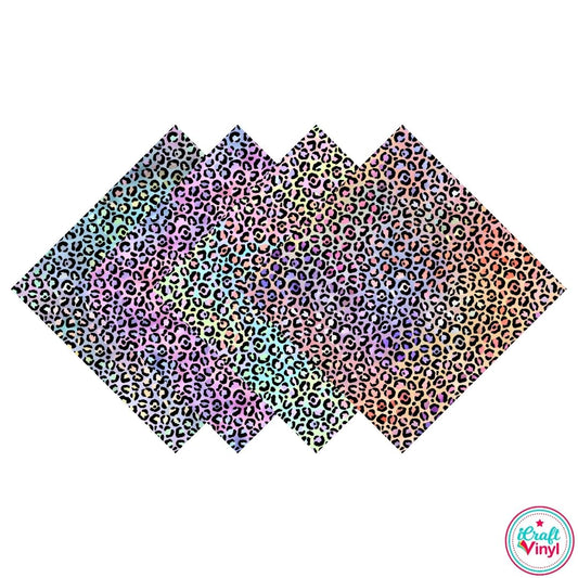Pastel Black Leopard Print Patterned Pack