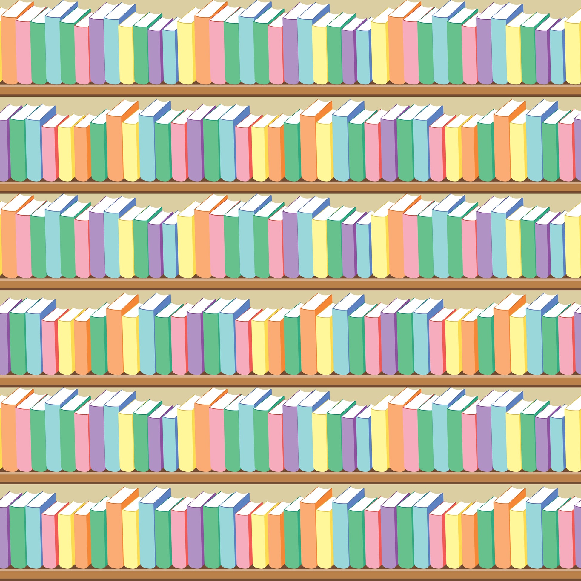 Library Books 12x12 Patterned Vinyl Sheet