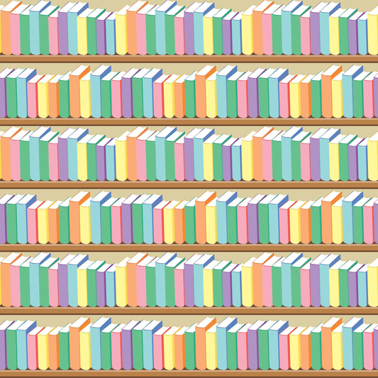 Library Books 12x12 Patterned Vinyl Sheet