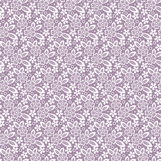 Lilac Lace Flowers 12x12 Patterned Vinyl Sheet