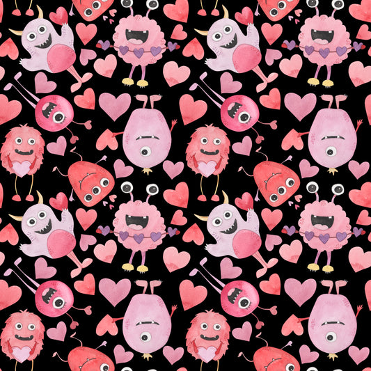 Love Monsters 12x12 Patterned Vinyl Sheet