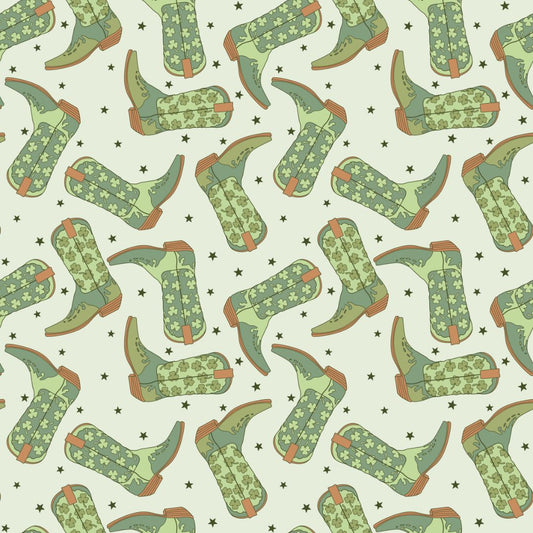 Lucky Cowboy Boots 12x12 Patterned Vinyl Sheet