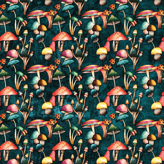 Magnificent Mushrooms 12x12 Patterned Vinyl Sheet