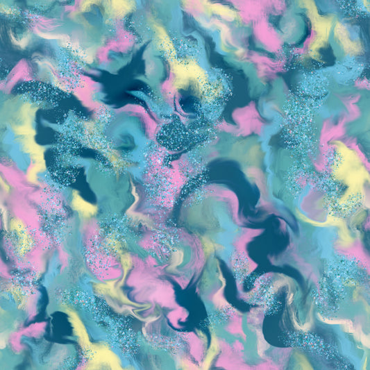 Mermaid Marble Swirls 12x12 Patterned Vinyl Sheet
