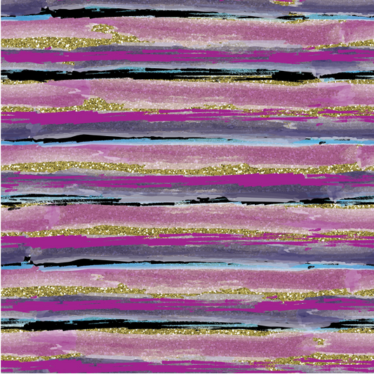 Midnight Glitter Stripes Patterned Vinyl Sheet