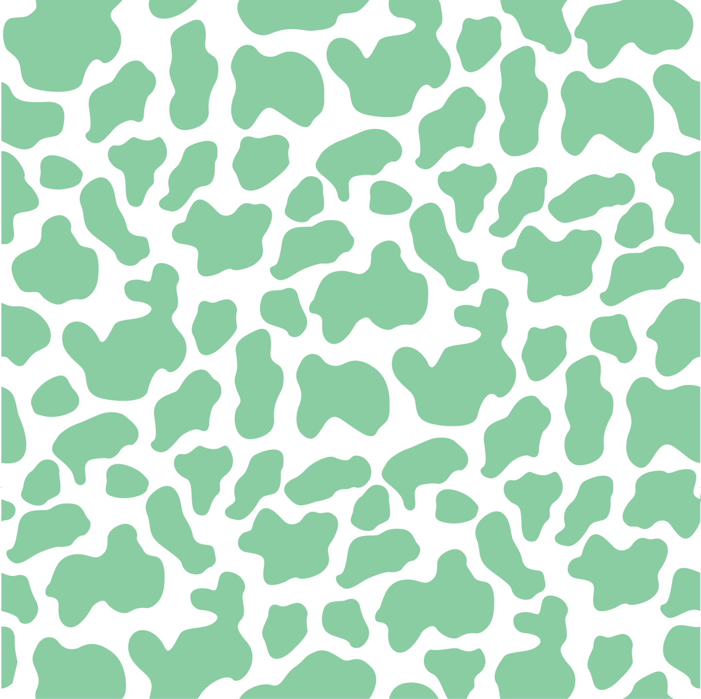 Mint Cow Spots 12x12 Patterned Vinyl Sheet