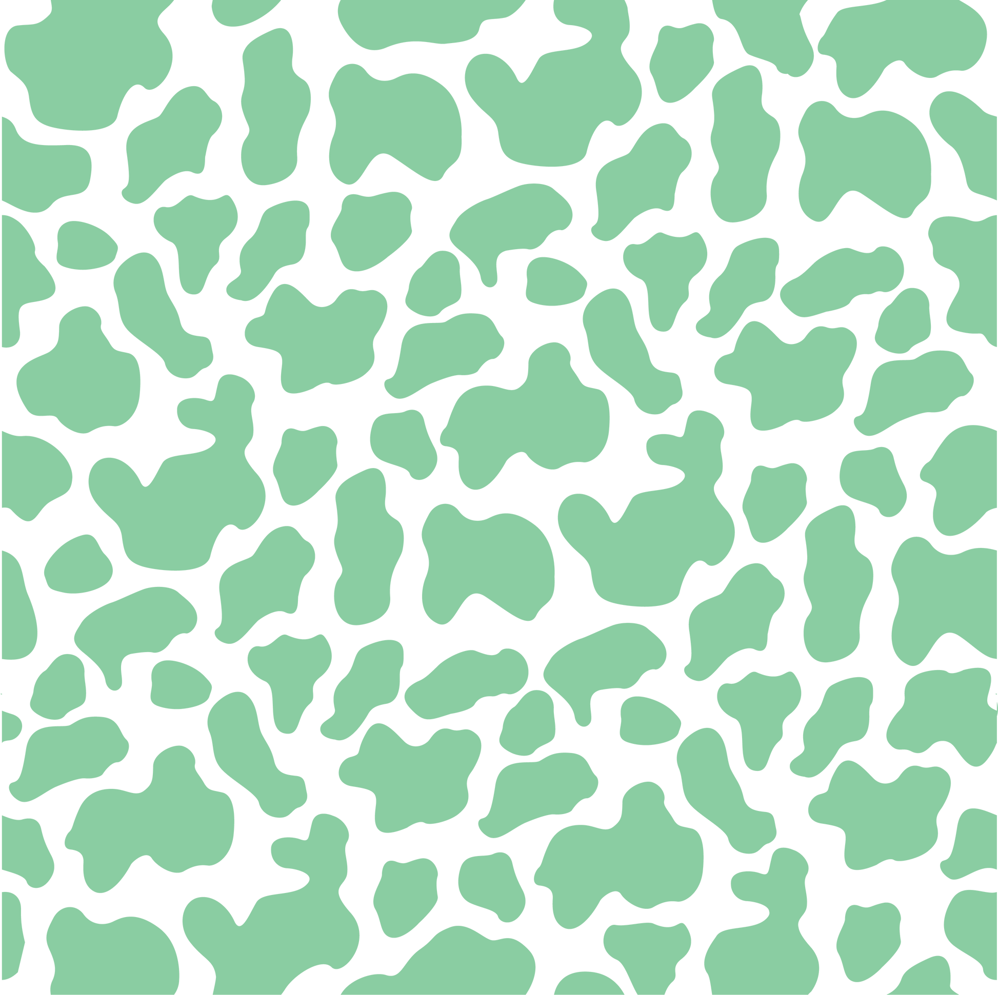 Mint Cow Spots 12x12 Patterned Vinyl Sheet