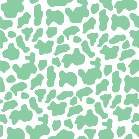 Mint Cow Spots 12x12 Patterned Vinyl Sheet