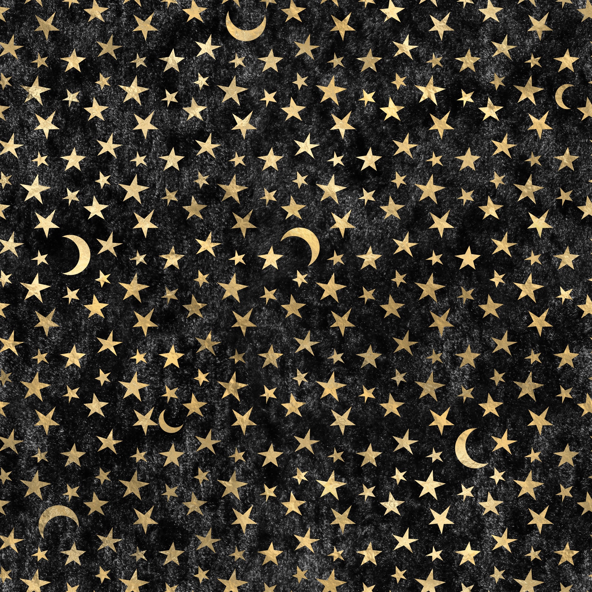 Moon & Stars Black Patterned Vinyl Sheet