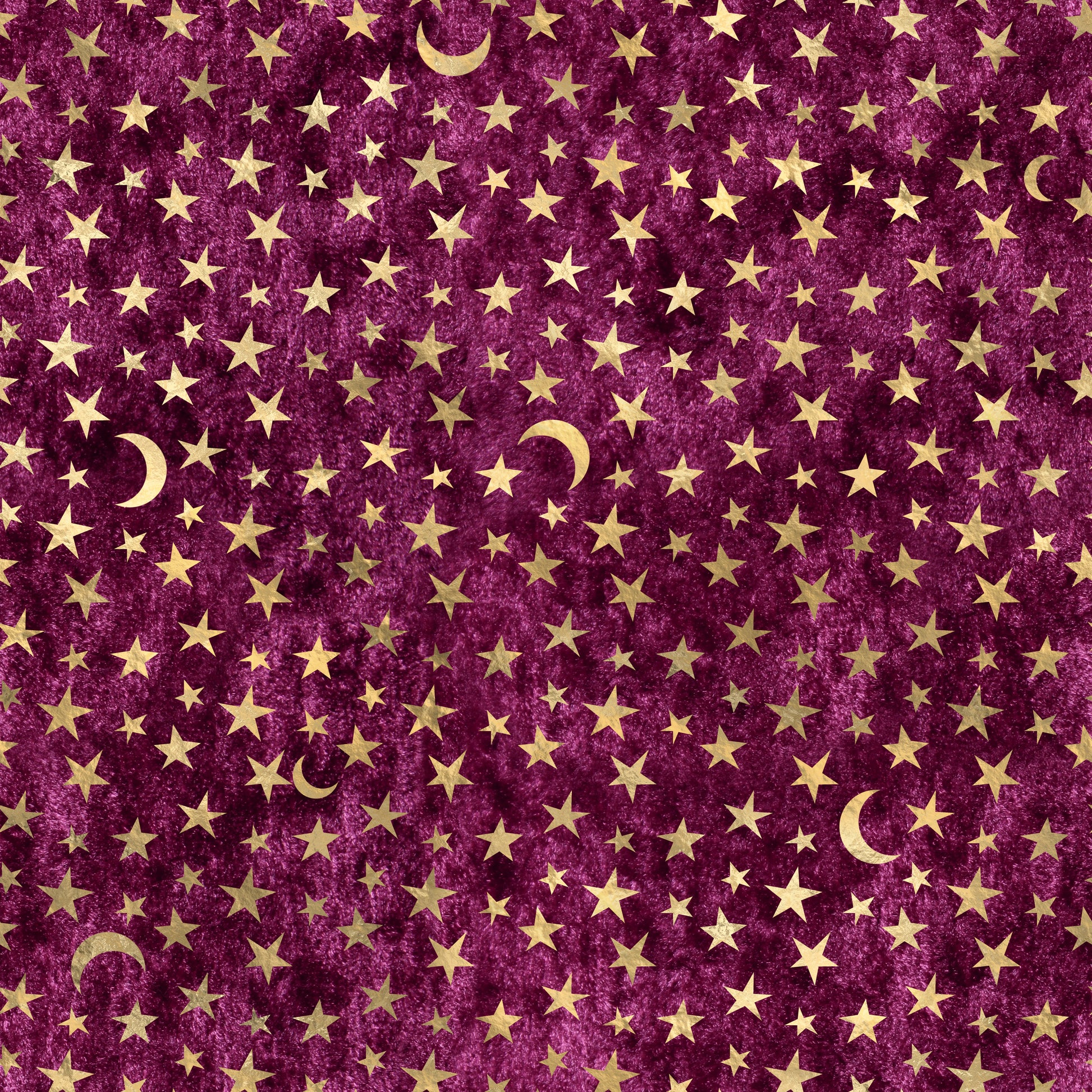 Moon & Stars Purple Patterned Vinyl Sheet