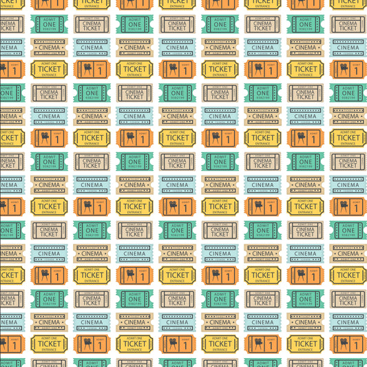 Movie Tickets 12x12 Patterned Vinyl Sheet