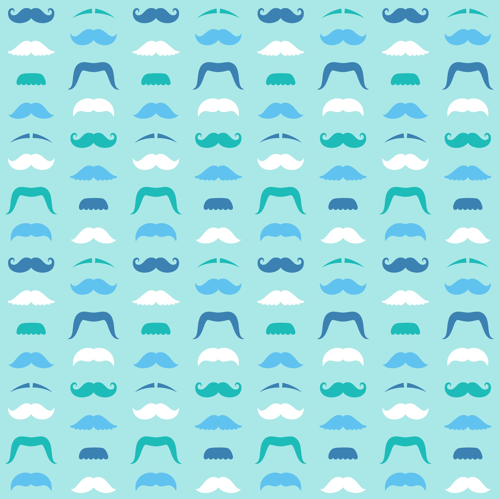 Mustache Mix 12x12 Patterned Vinyl Sheet