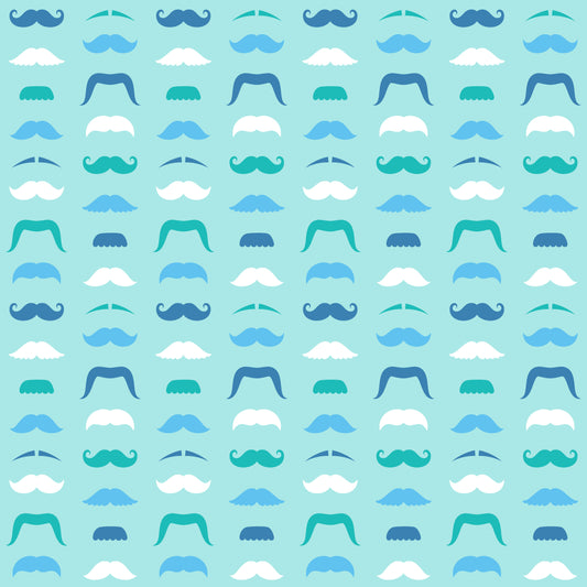 Mustache Mix 12x12 Patterned Vinyl Sheet