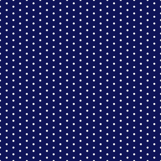Navy Blue & White Polka Dots 12x12 Patterned Vinyl Sheet