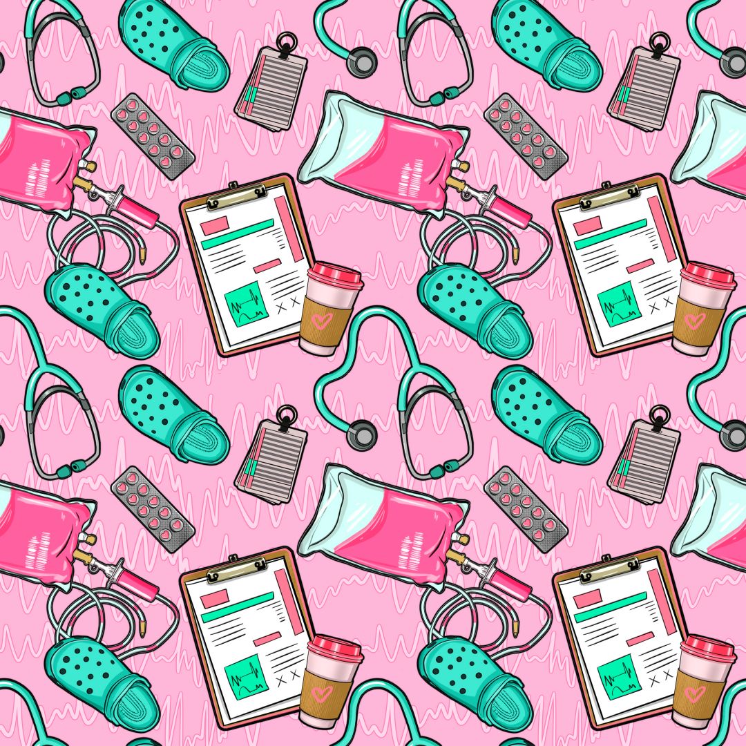 Nurse Day in the Life 12x12 Patterned Vinyl Sheet