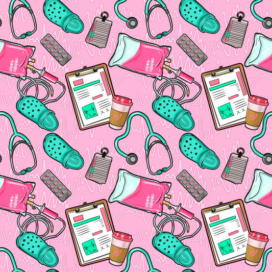 Nurse Day in the Life 12x12 Patterned Vinyl Sheet