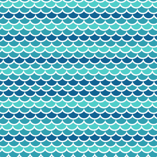 Ocean Mermaid Scales 12x12 Patterned Vinyl Sheet