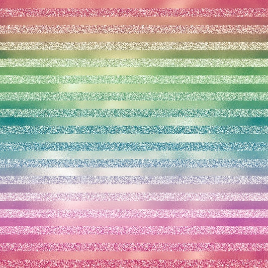 Ombre Glitter Stripes 12x12 Patterned Vinyl Sheet