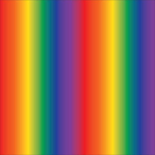 Ombre Rainbow Stripes 12x12 Patterned Vinyl Sheet