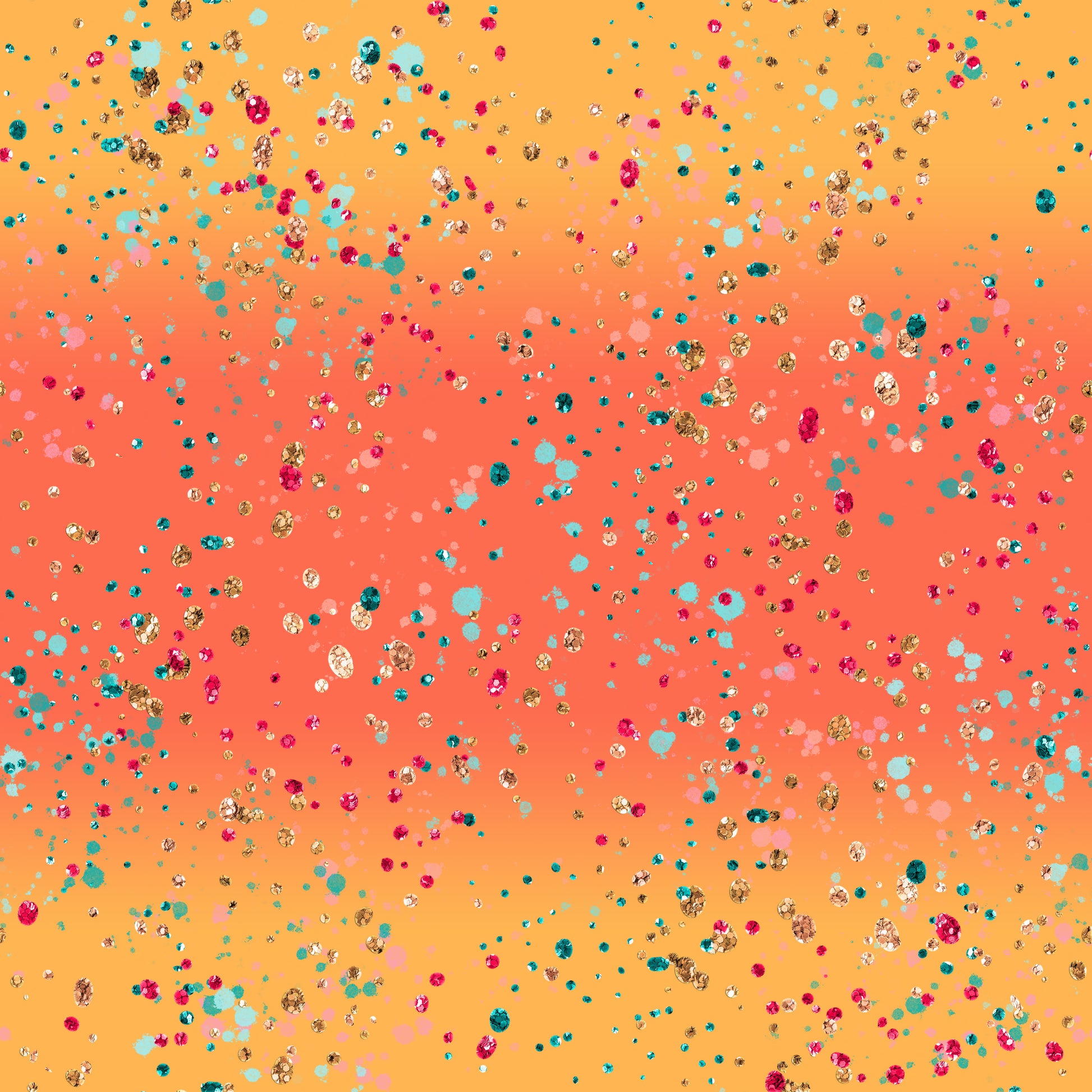 Orange Ombre´ Glitter Splatter 12x12 Patterned Vinyl Sheet