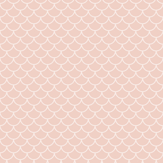 Pale Pink Mermaid Scales Patterned Vinyl Sheet
