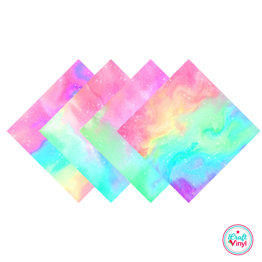Pastel Galaxy Patterned HTV Pack