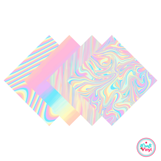 Rainbow Pastel Patterned HTV Pack