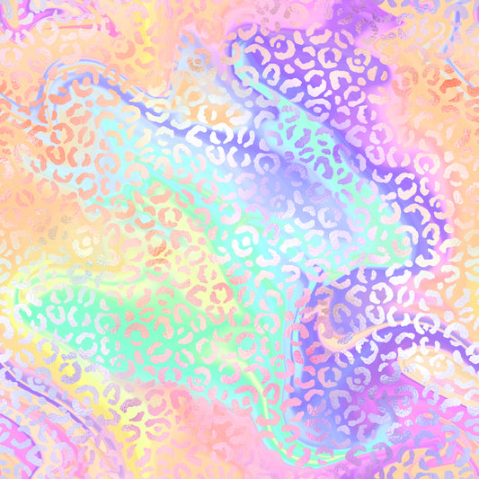 Pastel Swirl Leopard Print 12x12 Patterned Vinyl Sheet