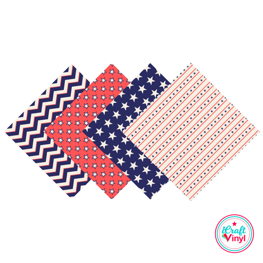 Patriotic Patterned HTV Pack