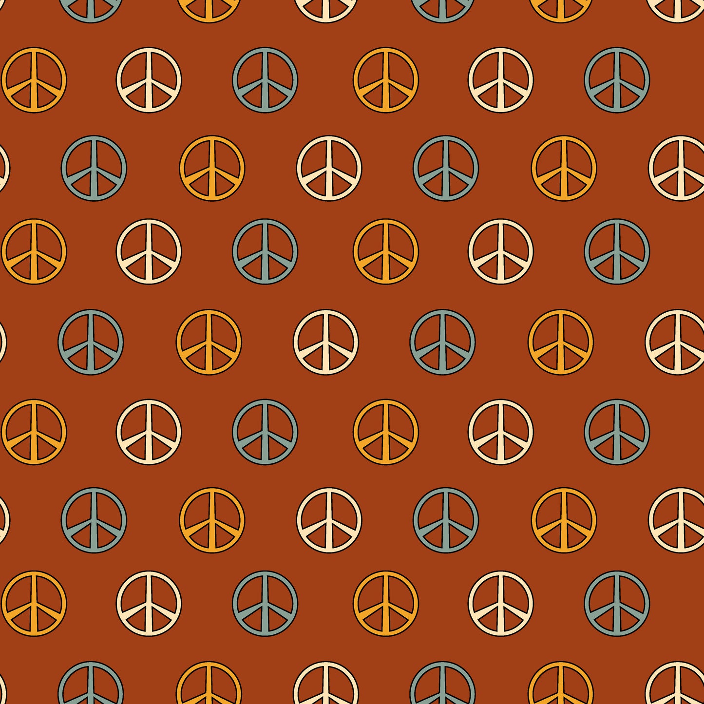 Peace Sign 12x12 Patterned Vinyl Sheet