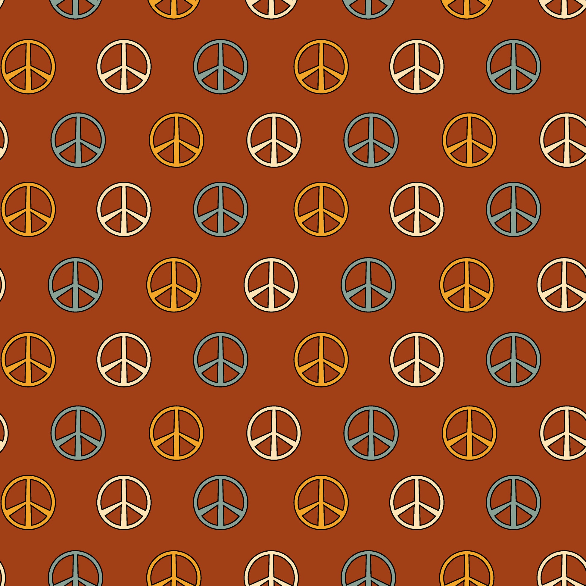 Peace Sign 12x12 Patterned Vinyl Sheet