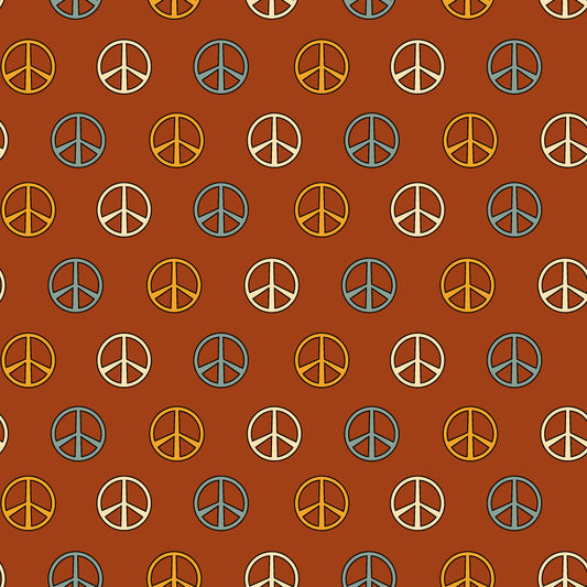 Peace Sign 12x12 Patterned Vinyl Sheet