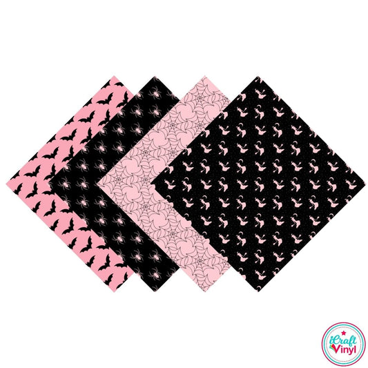 Pink & Black Halloween Patterned Pack
