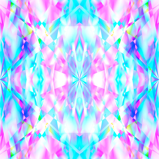 Pink & Blue Kaleidoscope 12x12 Patterned Vinyl Sheet