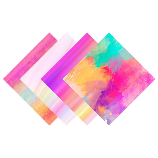 Pink, Purple & Orange Gradients Patterned Vinyl Pack