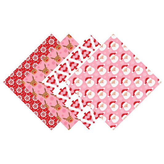 Pink & Red Christmas Patterned Vinyl Pack